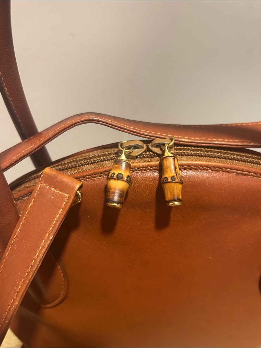 Vintage Gucci Bamboo Dome Satchel 2 way Rare - Picture 3 of 13